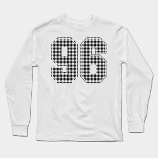 Plaid Number - 96 - Dark Long Sleeve T-Shirt